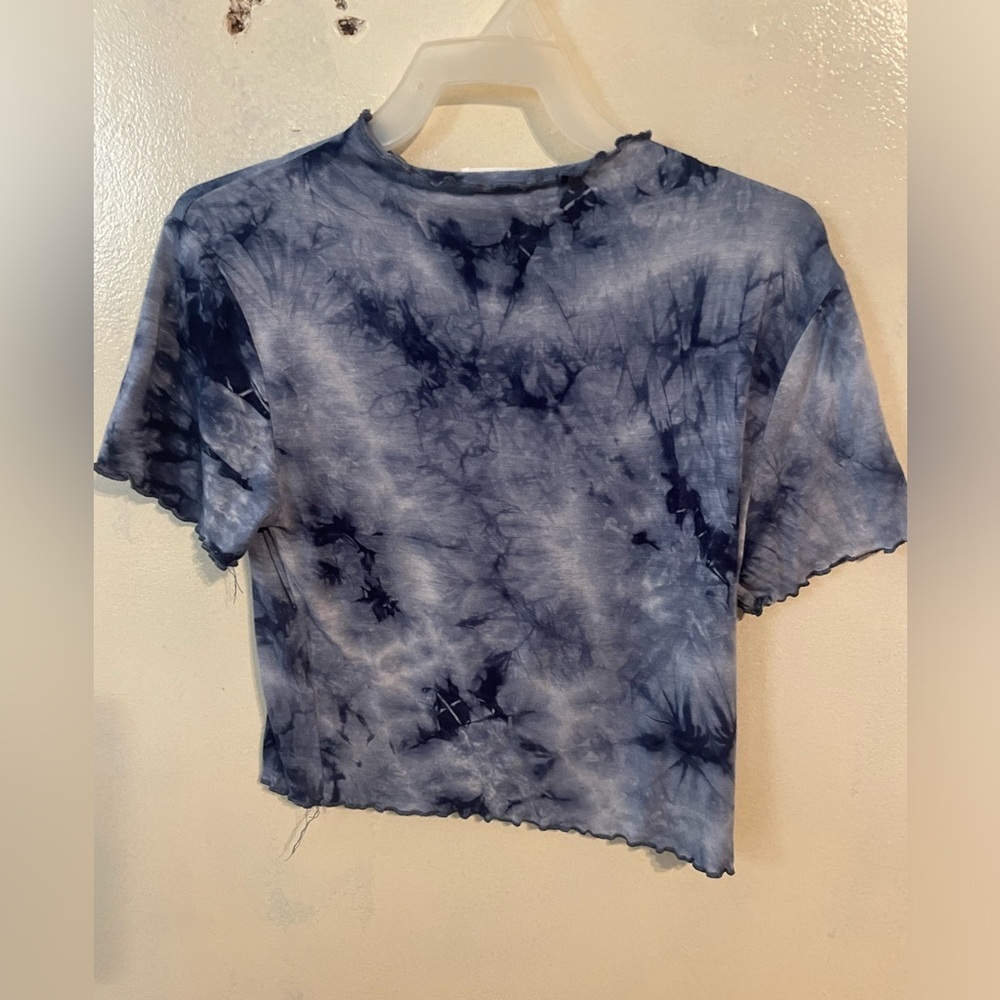 Antistar crop top size S tie dye scalloped hem soft grunge - Picture 3 of 5